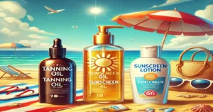 Tanning Oil vs Sunscreen Oil vs Sunscreen lotion tanning oil