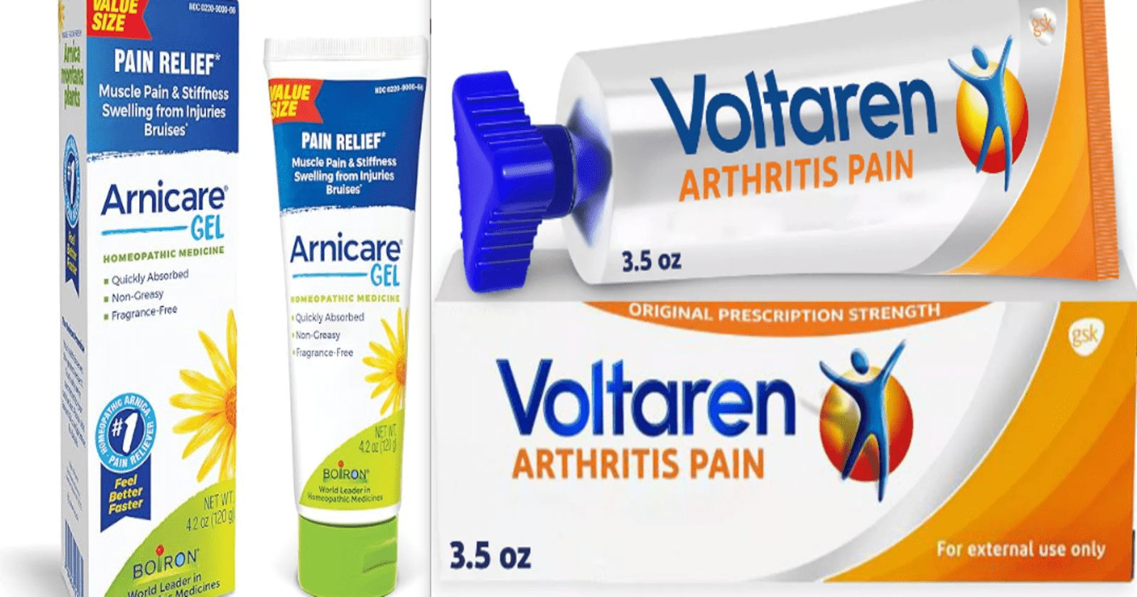 Arnica gel vs Voltaren: Advantages & disadvantages, dosage