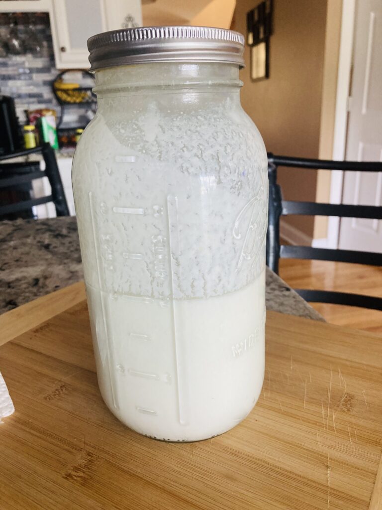 Home made milk kefir