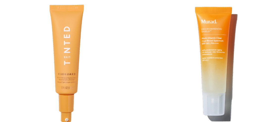These sunscreen are are tinted